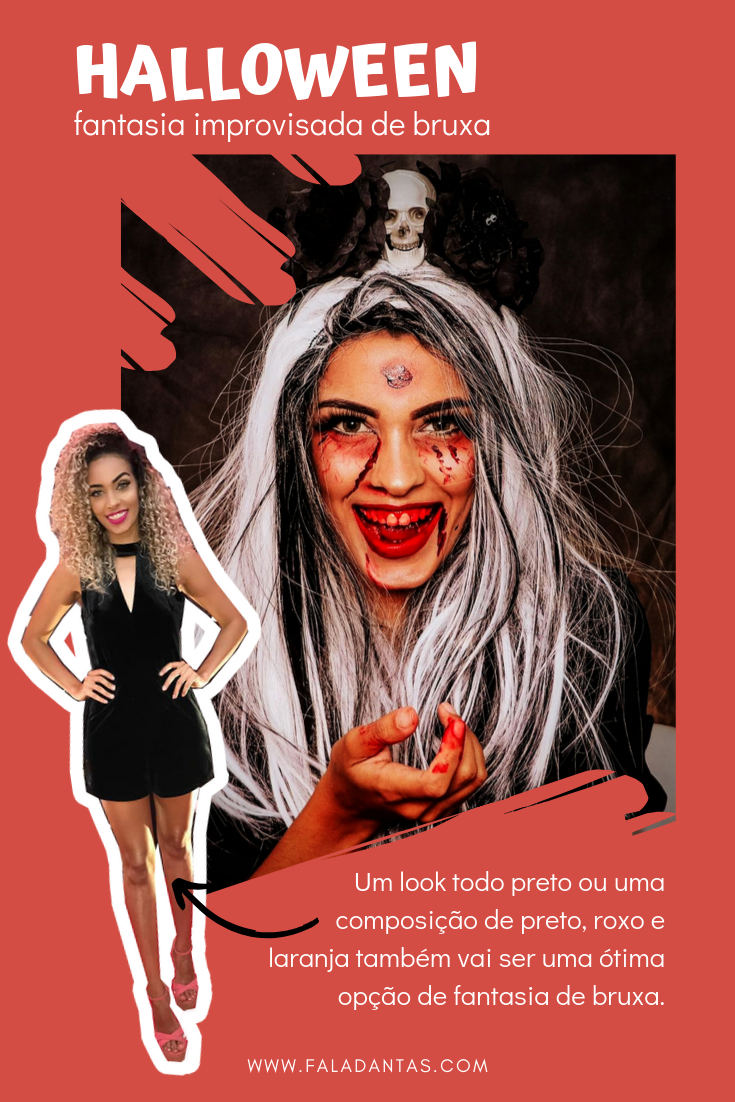 fantasia improvisada de halloween? Sim!