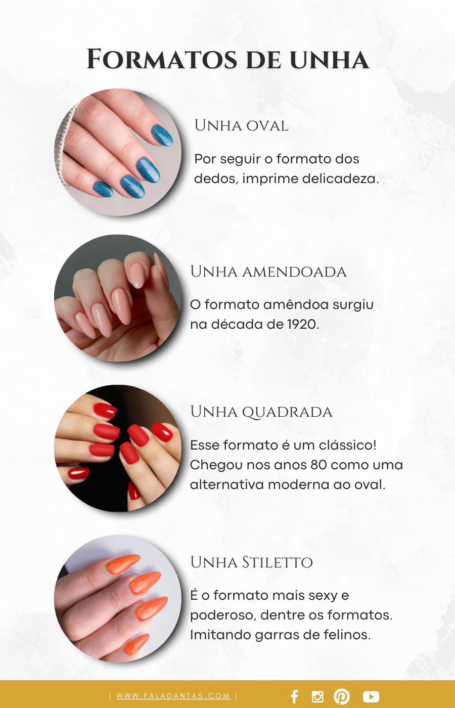 Inspirações de unhas chiques e elegantes