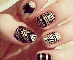 black and gold