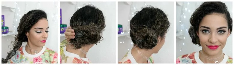 coque+trança+cabelos+cacheados+penteados