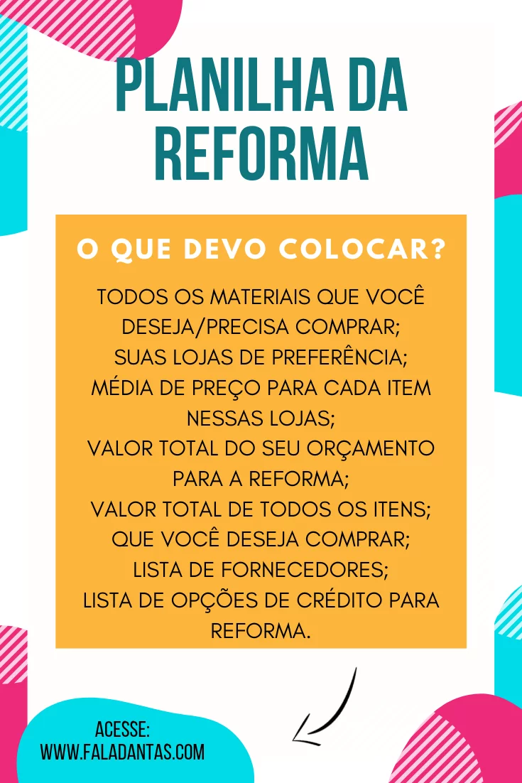 COMO ECONOMIZAR NA REFORMA?